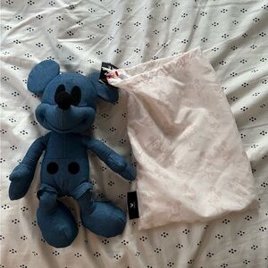 Disney x AE denim Mickey with Cream Drawstring Bag